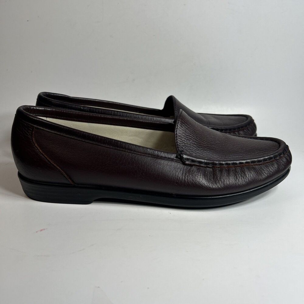 SAS Loafers Shoes Womens Size 10  M Brown Leather Comfort Moccasin Slip On USA